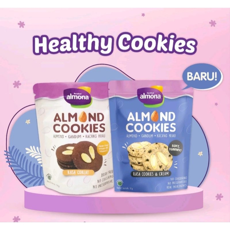 

Almona Almond Cookies 90gr - Snack Sehat - No Preservative - No Coloring