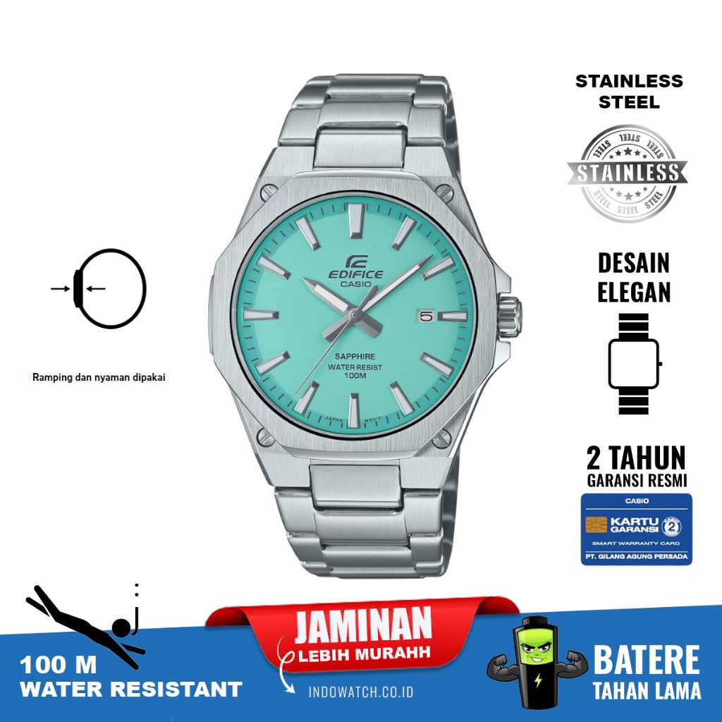Casio Edifice EFR-S108D-2BV efrs108 efr s108 original garansi resmi