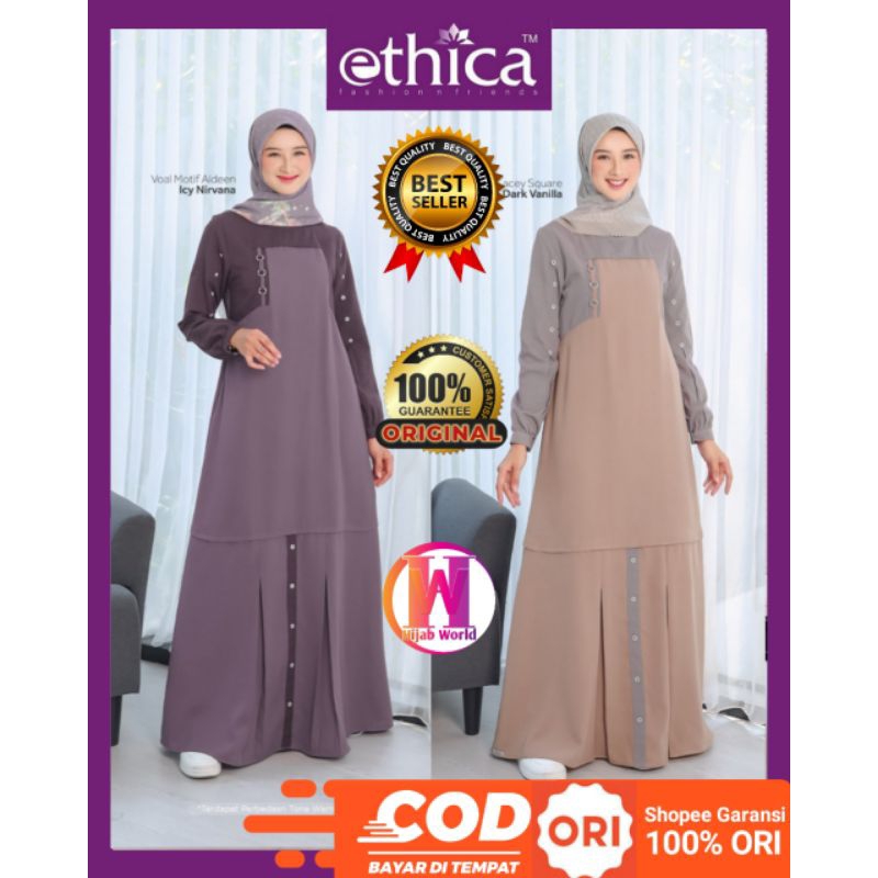 Gamis Ethica Ayumi 429 Terbaru / Baju gamis terbaru 2023 /  Gamis Modern / Gamis Simple Elegan / Dre