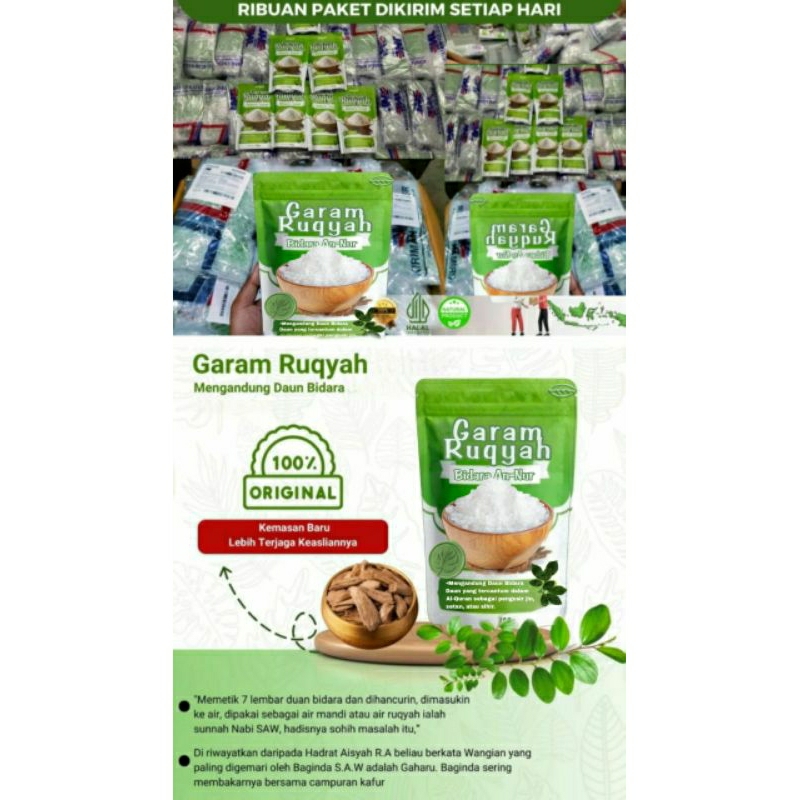 

GARAM RUQYAH SUDAH DI ASMA SIAP PAKAI PENANGKAL SIHIR ISI 500gr