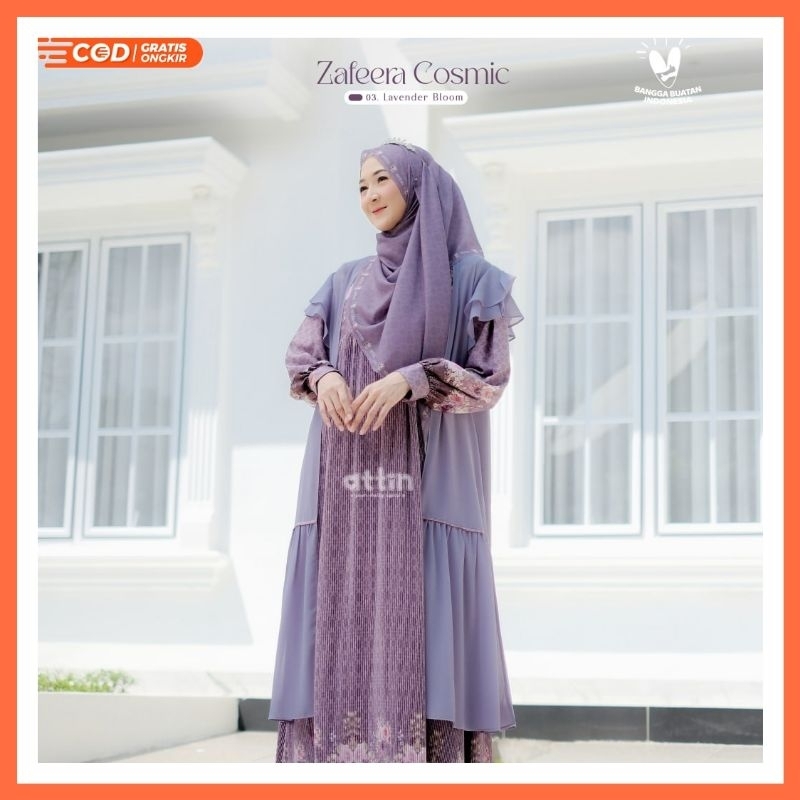 Couple Gamis & Kemeja Lebaran 2024 Zafran & Zafeera Series by Attin