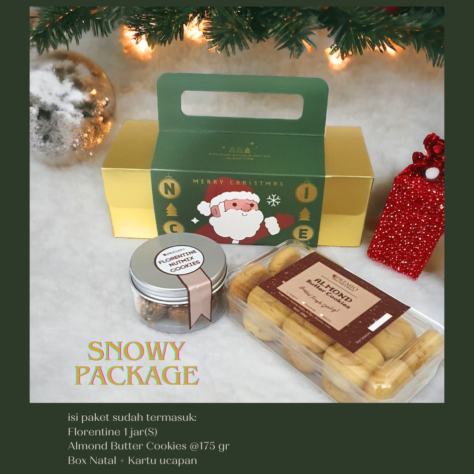 

HAMPERS PARCEL PAKET NATAL CANTIK isi cookies dan snack almond 250gr