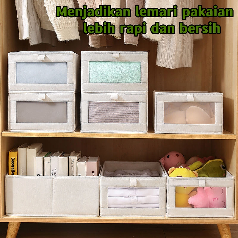 [6PCS]Lipat Kotak Peyimpanan Pakain Serbaguna Storage Lemari Organizer Box