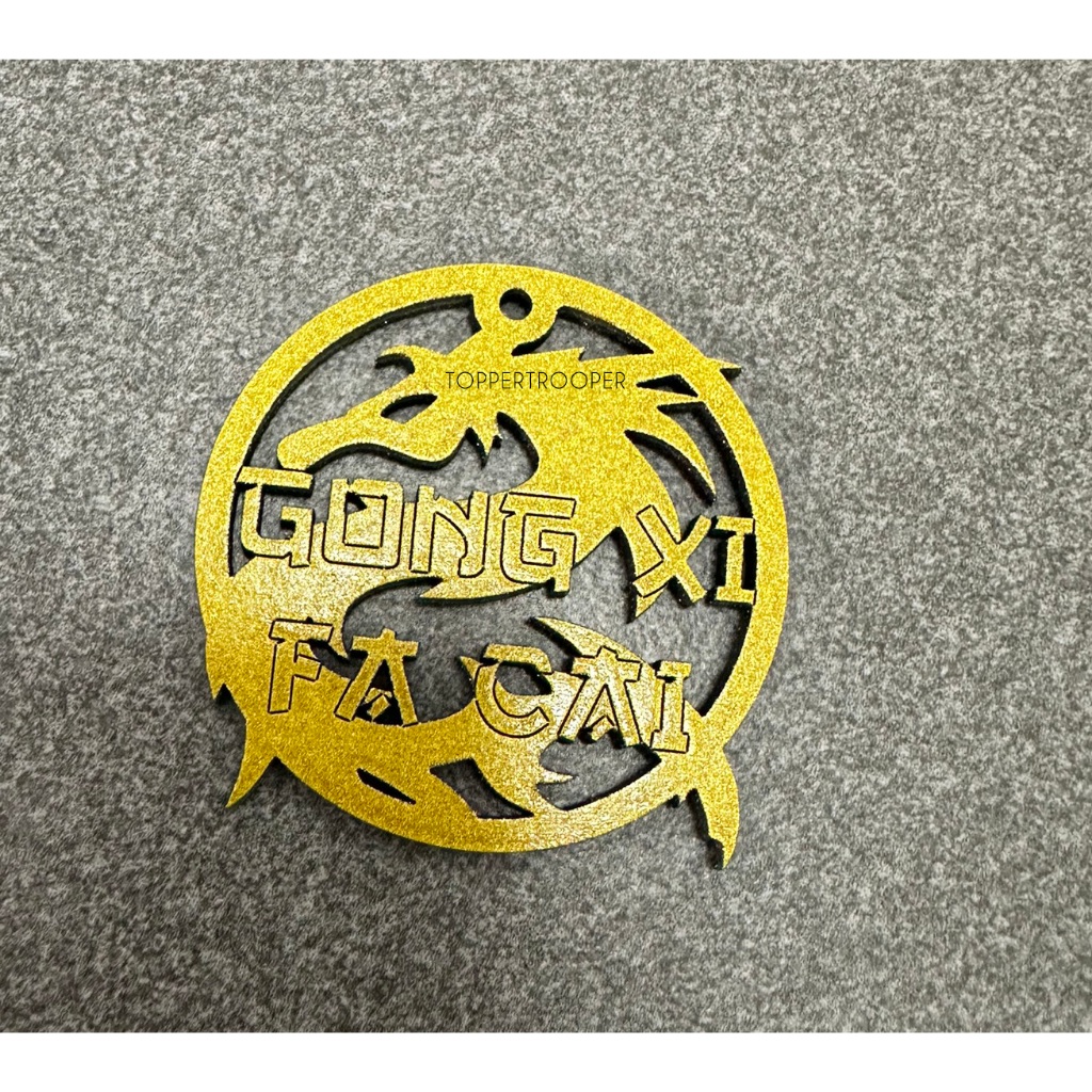 READY -  Tag AKRILIK & Wood Topper Kue Imlek | Tag Hampers Imlek | Hang Tag Imlek | Kartu Ucapan Lun