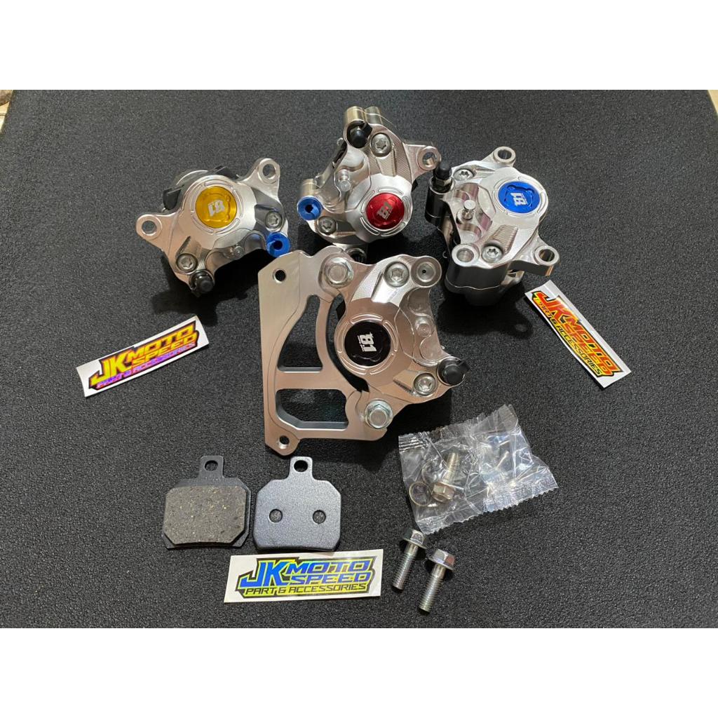 KALIPER + BREKET 260 mm 81 racing part 8.1 VARIO BEAT SCOOPY GENIO SPACY CAKRAM DEPAN DISK DIS 260mm