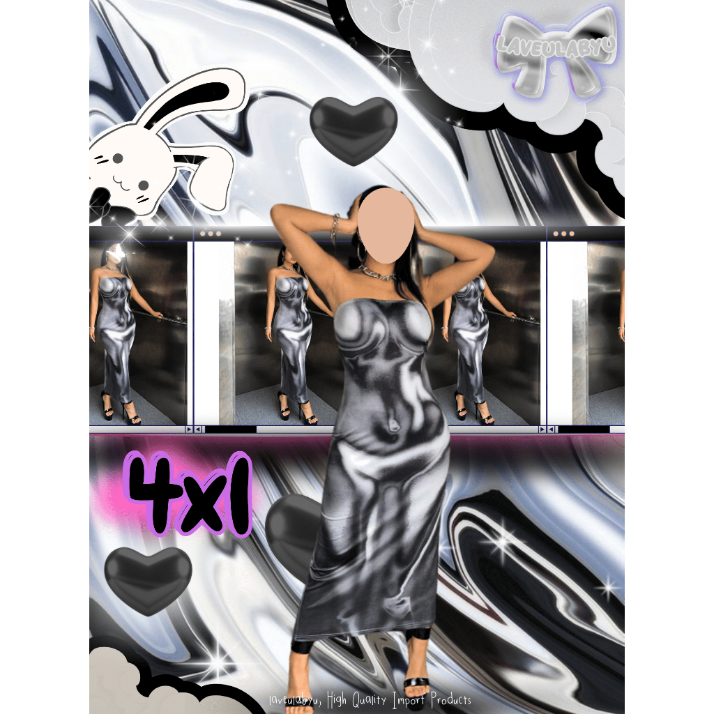 Laveulabyu♡ Body Con Kemben Tie Dye Dress   | Big Size | Jumbo | Plus Size | Trending