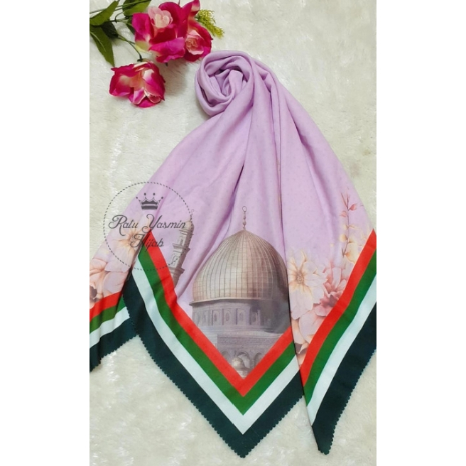 hijab motif segi empat // jilbab motif segi empat lasercut terbaru// kerudung segi empat motif laser