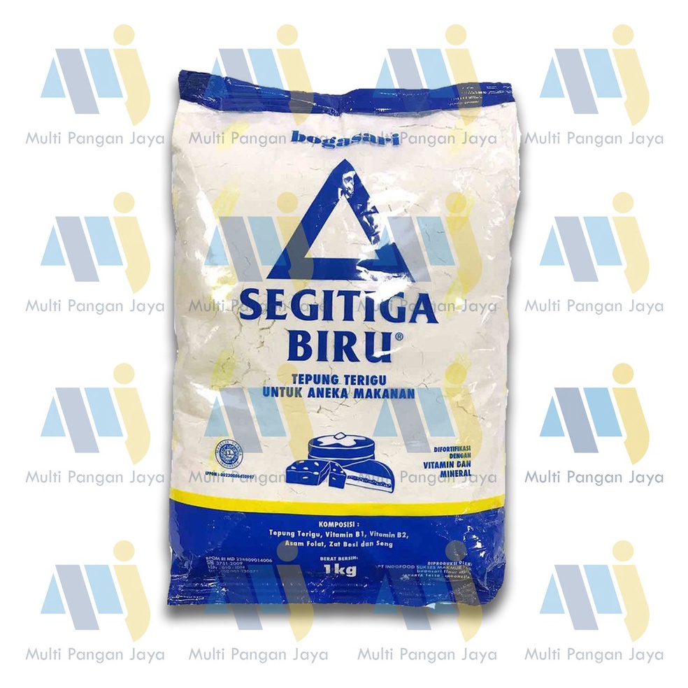 

3l Baru Tepung Terigu Protein Sedang SEGITIGA BIRU Kemasan 1 kg Paradise