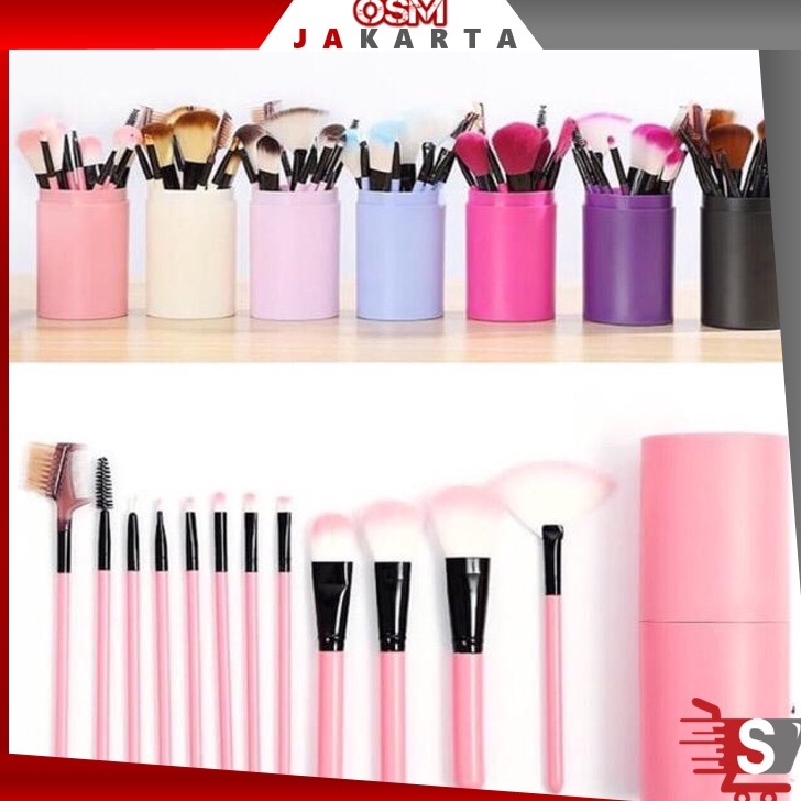[℡V41] OSM JKT K173 Kuas Make Up Tabung 12 in 1 / Make Up Tools / Alat Make Up / Brush Make up Set [