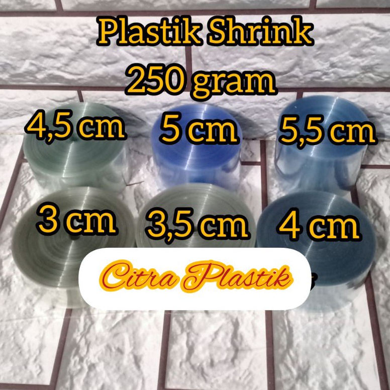 

Ready Stock.. Plastik shrink / plastik segel uk 3cm s/d 5,5cm 250gram RPQ