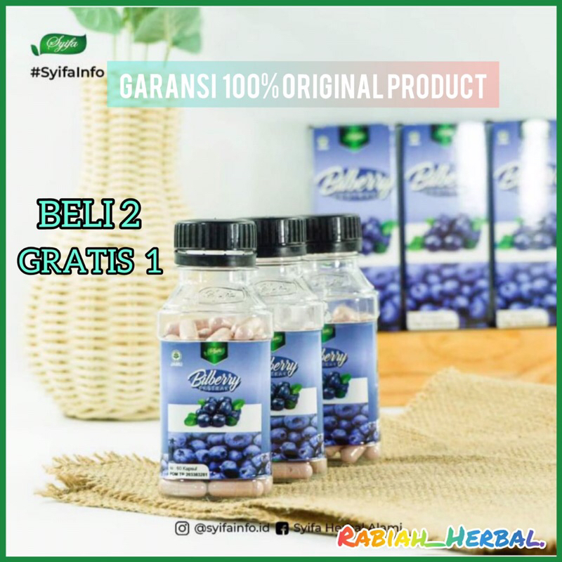 Kapsul Bilberry Syifa Asli / Kapsul Ekstrak Bilberry / Madu Bilberry / Obat Mata Herbal / Kapsul Bil