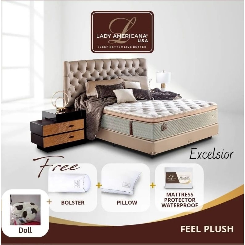 Kasur Matras Springbed Lady Americana Excelsior Lady Americana (Mattress Only) 200 x 180