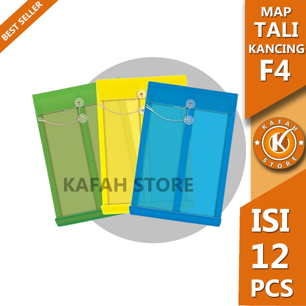 

MAP TALI KANCING WARNA TRANSPARAN F4 1 PAK ISI 12 PCS KAFAH STORE
