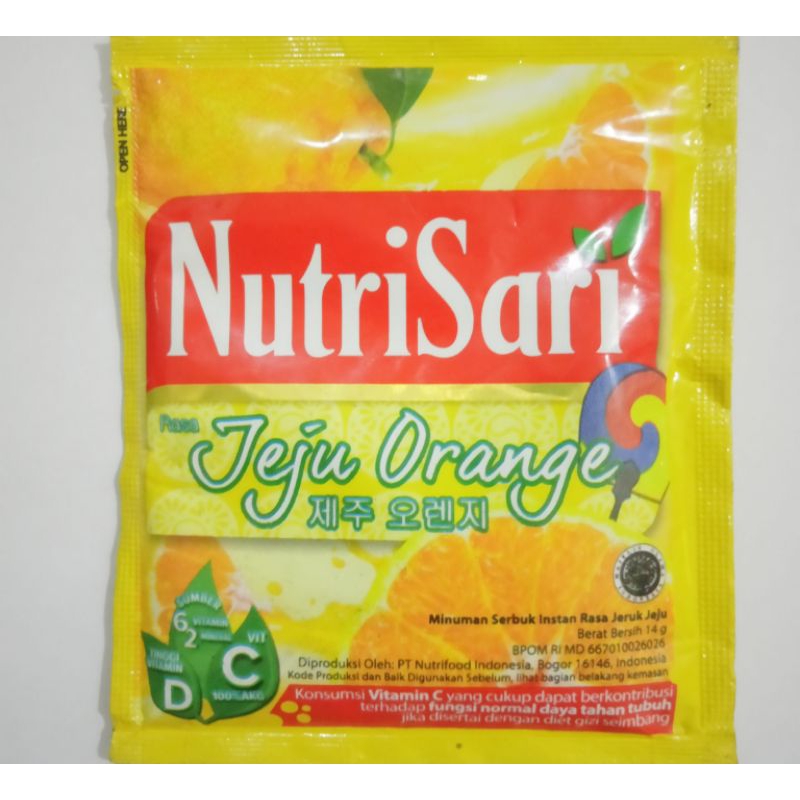 

nutrisari rasa jeju orange per renceng isi 10 sachet