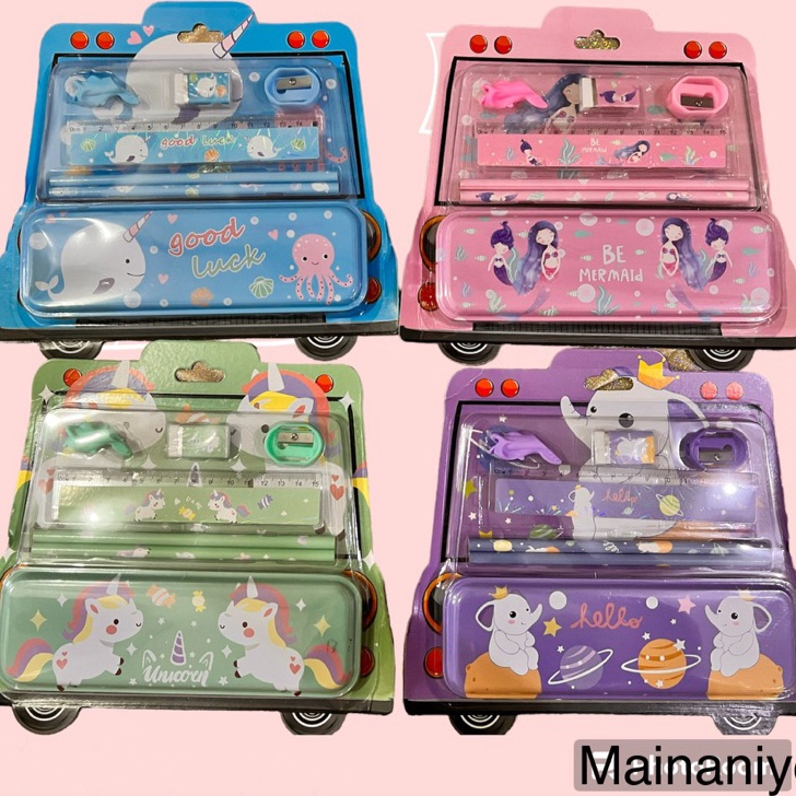 

Ready Stock FANCY Set Stationery kotak pensil lengkap mainaniyo set paket alat tulis