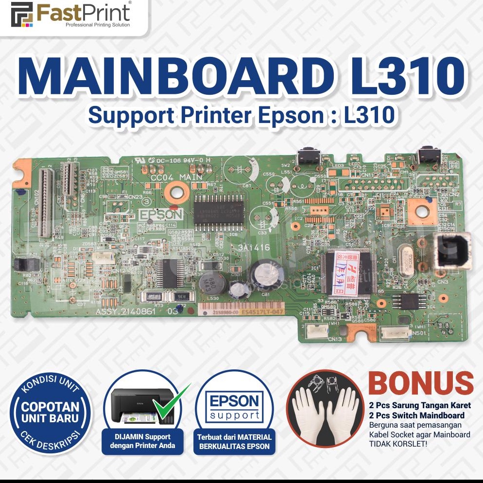 Terbaru.. Mainboard Motherboard Logic Board Printer Epson L310 WYG