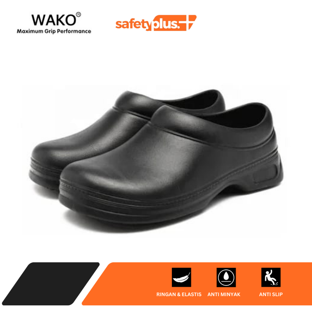 Sepatu Chef Kitchen Pria Sepatu Karet Dapur Wako