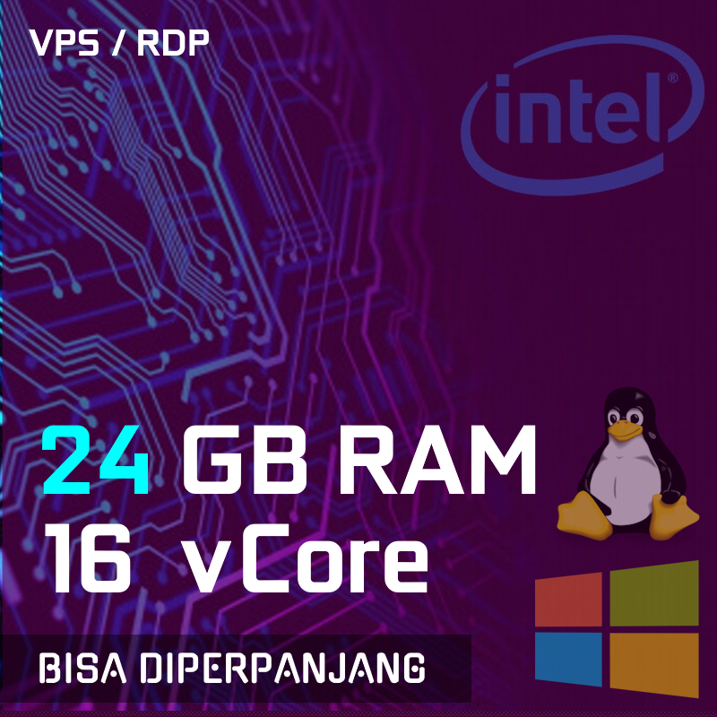 RDP / VPS 24 GB RAM / NVMe | XEON GOLD | 10 Gbps port | BULANAN / TAHUNAN | Bisa Diperpanjang