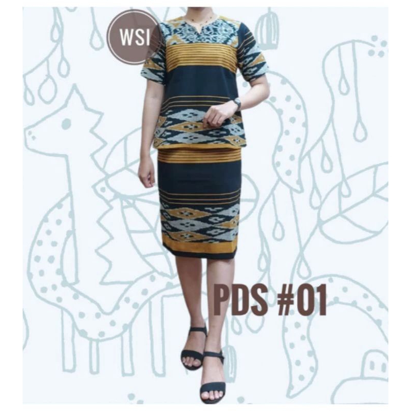 SETELAN ROK SPAN TENUN DAN BLOUSE, ATASAN WANITA, BAJU KANTOR, BAJU PESTA