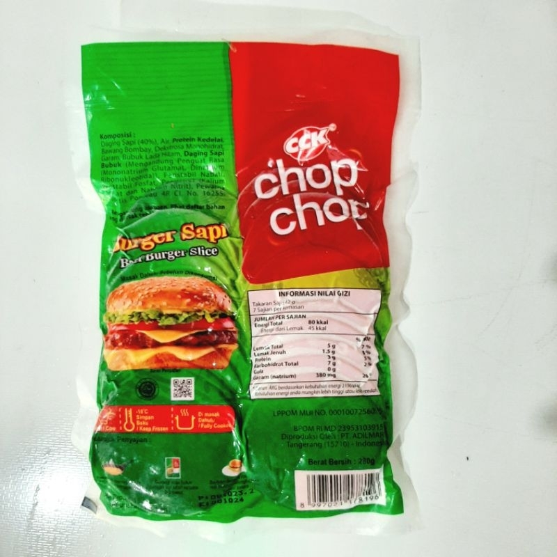 

cho cho burger sapi mini isi 20pcs