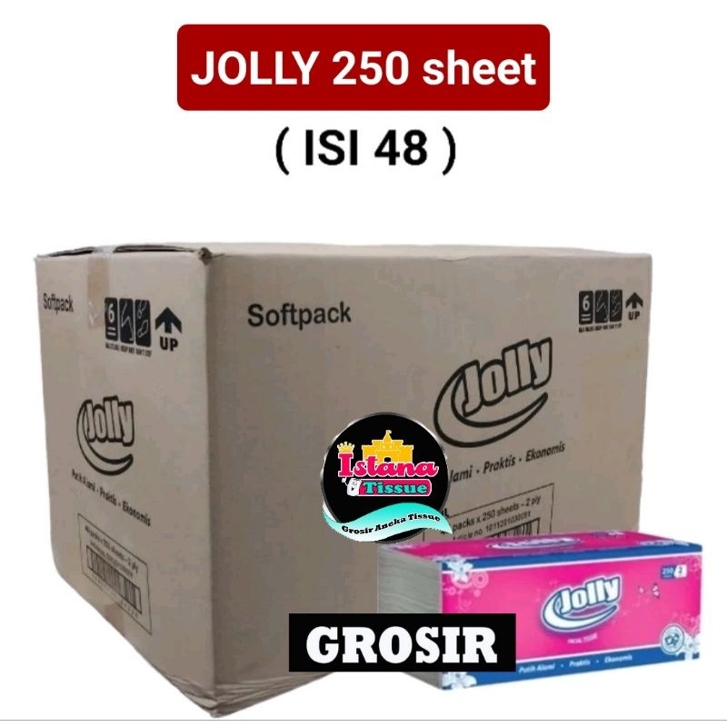 Tisu JOLLY 250 sheet (1 KARTON isi 48 pcs)