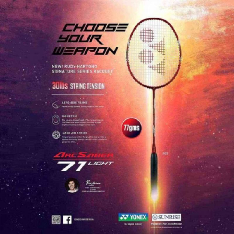 Raket Badminton Yonex Arcsaber 71 Lite Original