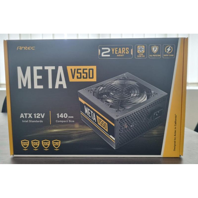 PSU GAMING ANTEC META V550 - 550W (Efficiency 80%) Silent Fan