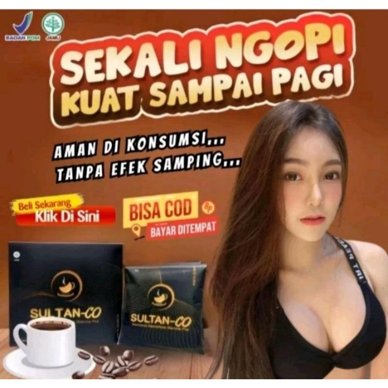 

SULTAN-CO KOPI STAMINA PRIA AMAN SUDAH BPOM & HALAL 1 BOX ISI 10 SACHET