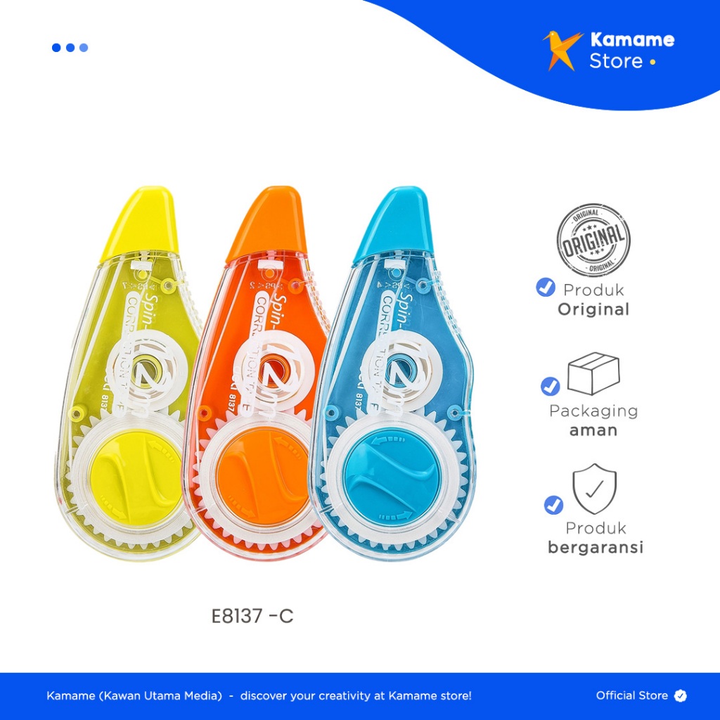 

Deli Correction Tape - Macaron 12m*5mm E8137 - Kamame
