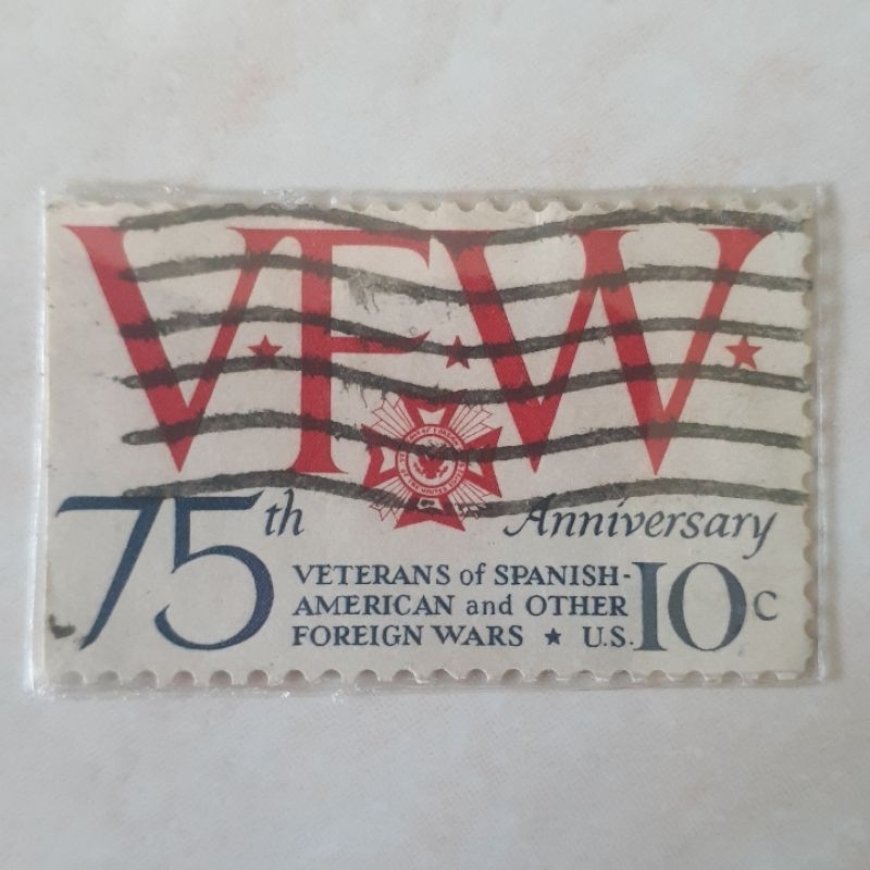 

Perangko USA Veterans of Foreign Wars Issue (Emblem and Initials of Veterans of Foreign Wars) Tahun 1974