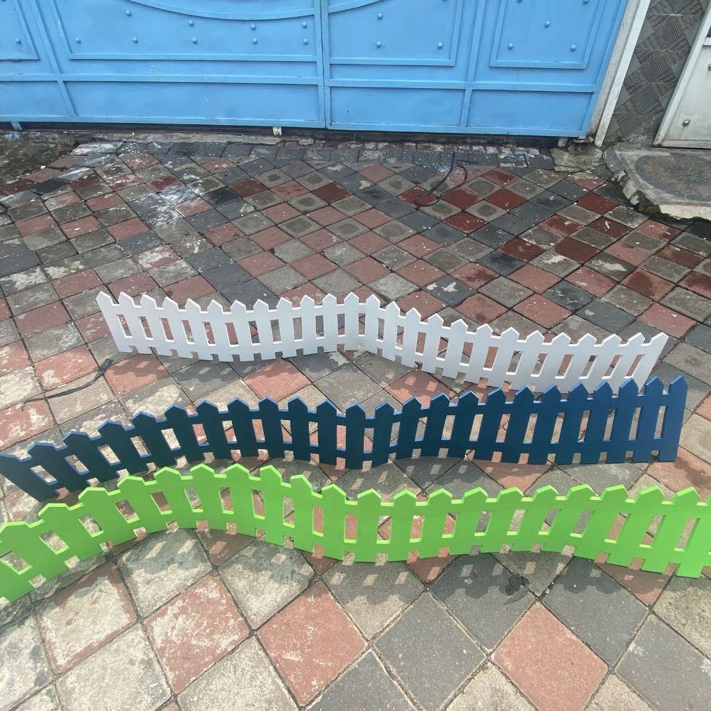 pagar dekorasi pagar panjang -+ 220cm tinggi 30cm warna warni pagar taman pagar pojok baca pagar Pla
