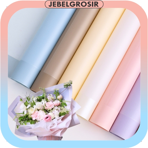 

Kertas Buket Flower Wrapping Paper Cellophane Big Line Transparant Waterproof KB6094