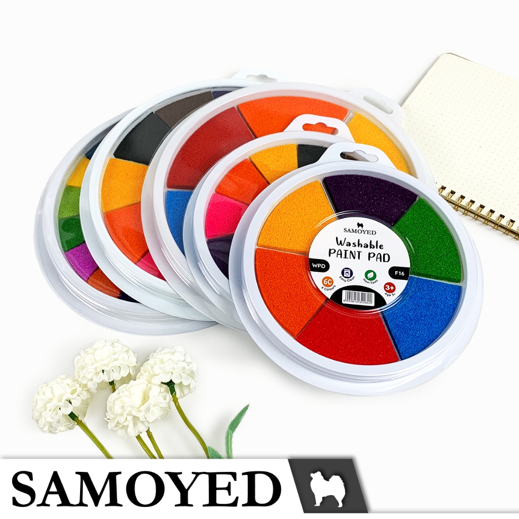 

SAMOYED WPD Cat Lukis Anak / Jari / Tangan / Busa Cap / Stempel / Finger / Hand / Stamp Painting / Washable Paint Pad