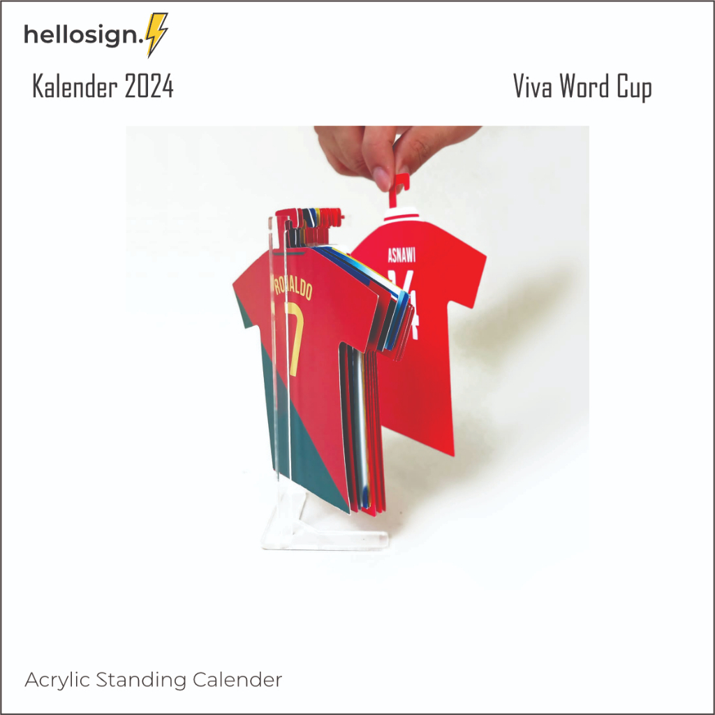 

KALENDER MEJA 2024 FIFA WORD CUP/JERSEY BOLA NEGARA/STANDING CALENDER