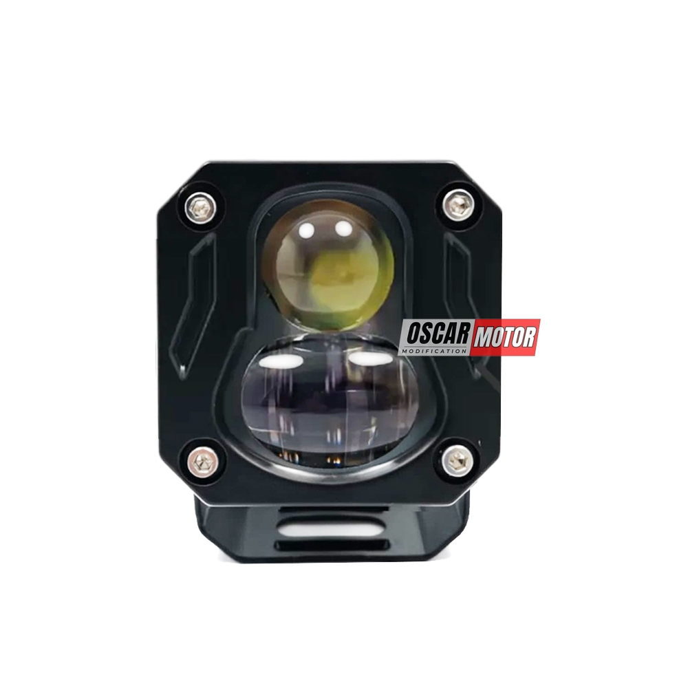 FOGLAMP LED LASER MT28 VINYX X-CASE KOTAK LAMPU TEMBAK SOROT LED LASER PUTIH KUNING MOBIL MOTOR UNIV