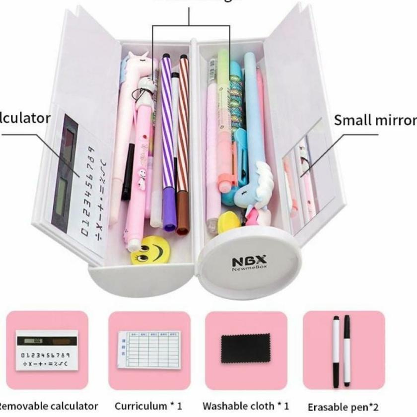 

✦12.12✦ Kotak Pensil Multifungsi Kotak Pencil Viral dengan Kalkulator Anak sekolah Dan Kantor