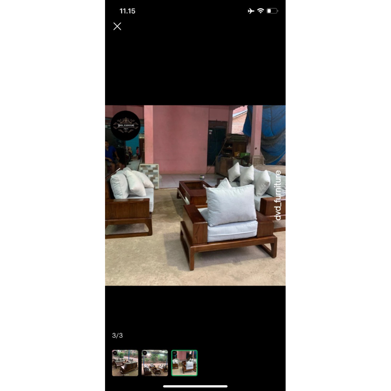 sofa ruang tamu minimalis jati set 321 berkualitas, sofa ruang tamu