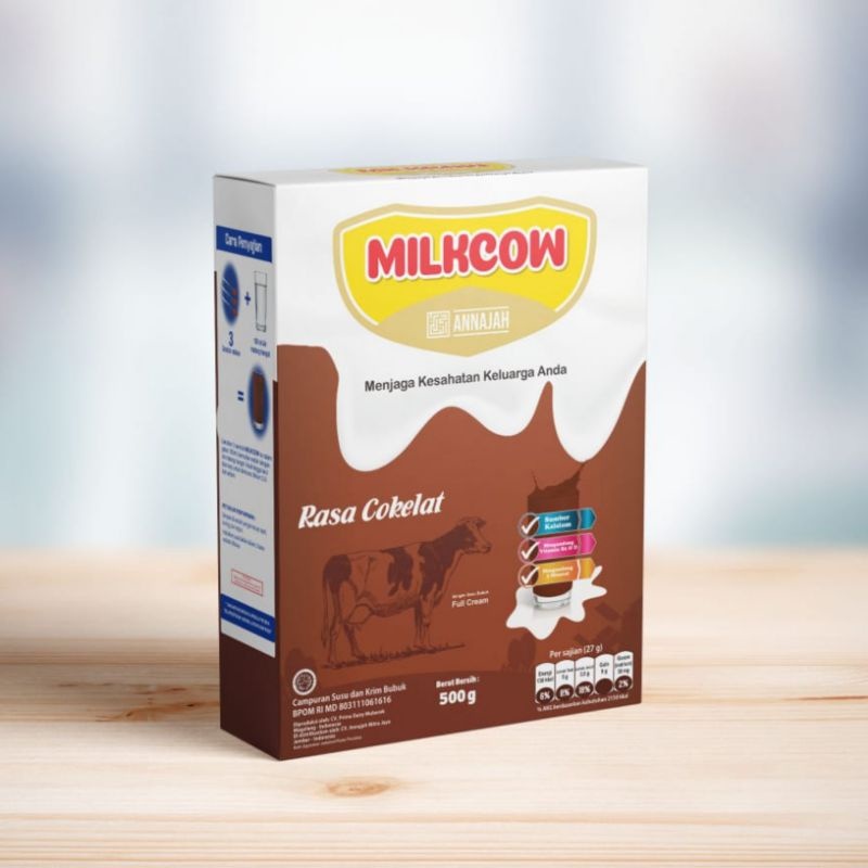 

MILKCOW COKLAT/OSAMILK Make with Full Cream MILK POWDER weightmilk