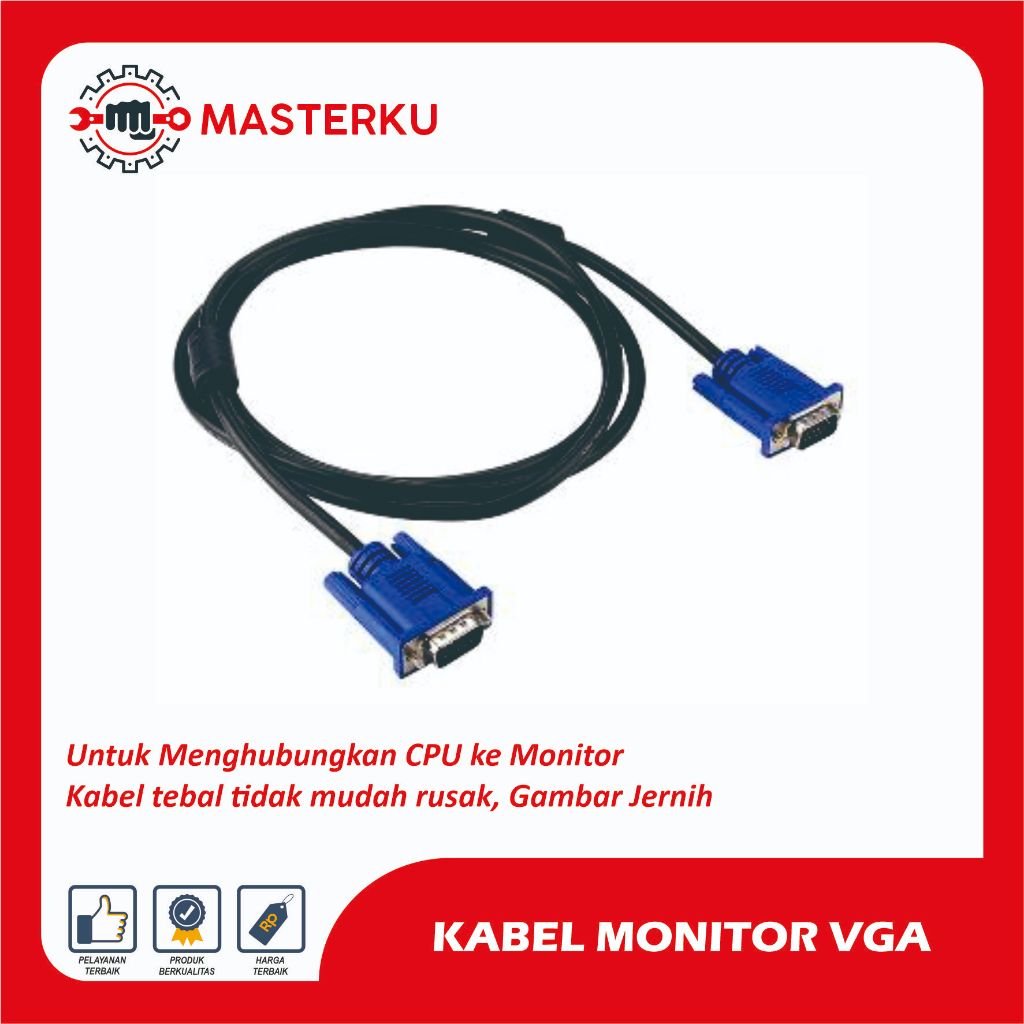 Kabel Monitor Komputer / Kabel VGA to VGA Monitor Komputer