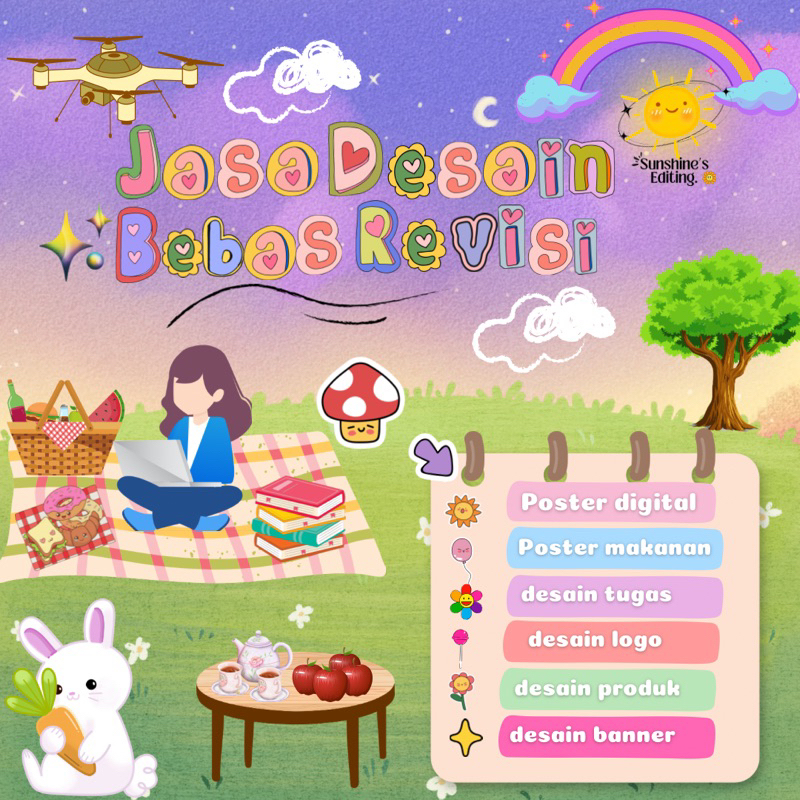 Jasa Edit Desain Grafis Unik Bebas Revisi(Poster Digital, Poster Makanan, Desain Tugas/PPT, Desain l