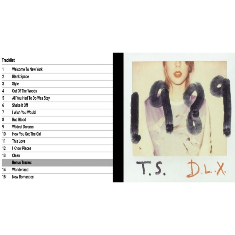 Taylor swift cd album 1989 dlx