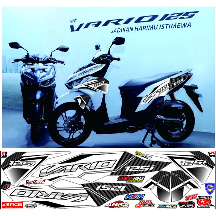 COD / STRIPING MOTOR HONDA NEW VARIO ISS NEW 125/  2022-2023 VARIASI STIKER MOTIF SIMPLE BUAT HONDA 