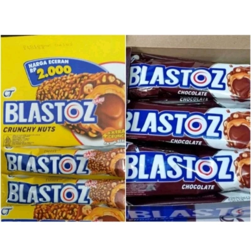 

Tango Blastoz Wafer Roll Krispi Beras Salut Cokelat 24 gr Isi 12pcs/ Box