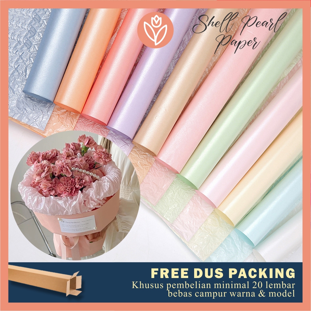 

TULIP PAPERIE ❤ SHELL PEARL PAPER KERTAS MUTIARA INNER CRINKLE BUKET KOREA WRAPPING PAPER FLORIST 28gsm KERTAS SYDNEY