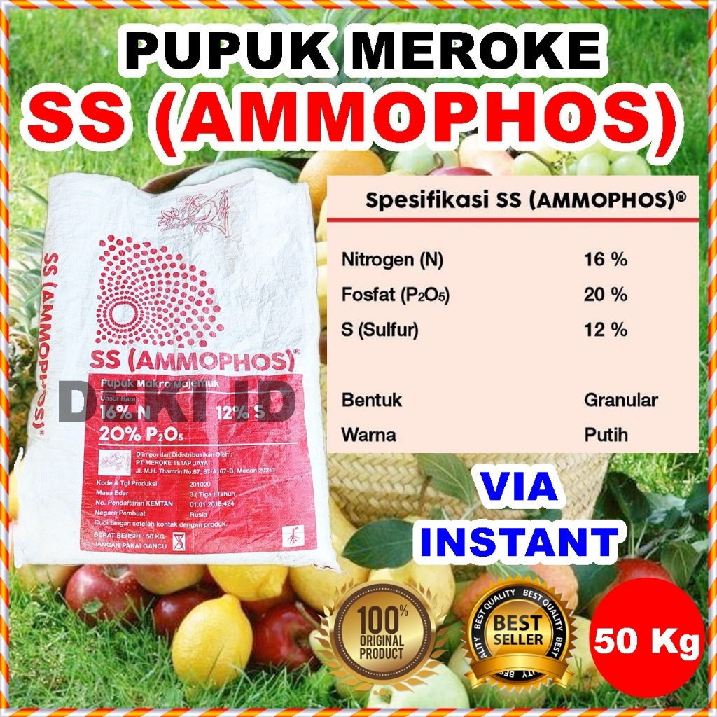 Pupuk Meroke Ss Ammophos 50 Kg Via Instan Kemasan Pabrik Amonium Phospat Saprodap