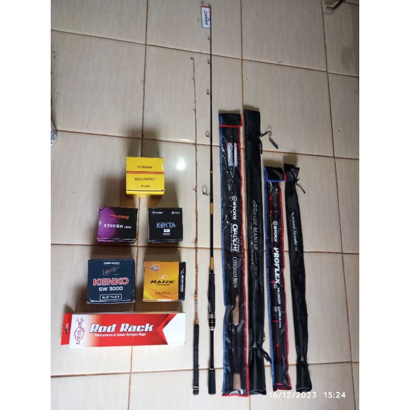 PAKET BUNDLING FISHING TACKLE SET Joran iroly orochi, Getsu UL maniac, shikari kuzuka, iroly proflex