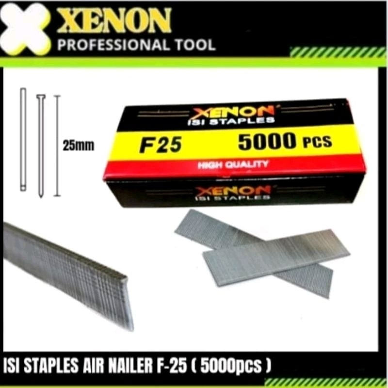 

Xenon Refill / isi mata staples air nailer 5000pcs/kotak F-25