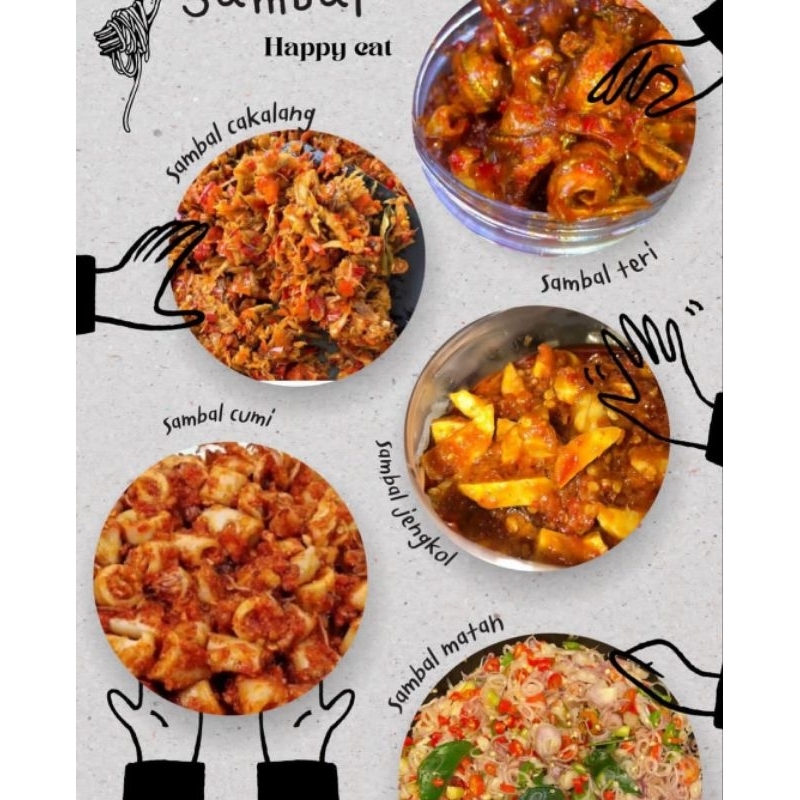 

Sambal Pedas,sambal cumi,sambal cakalang,sambal teri,sambal jengkol,sambal matah