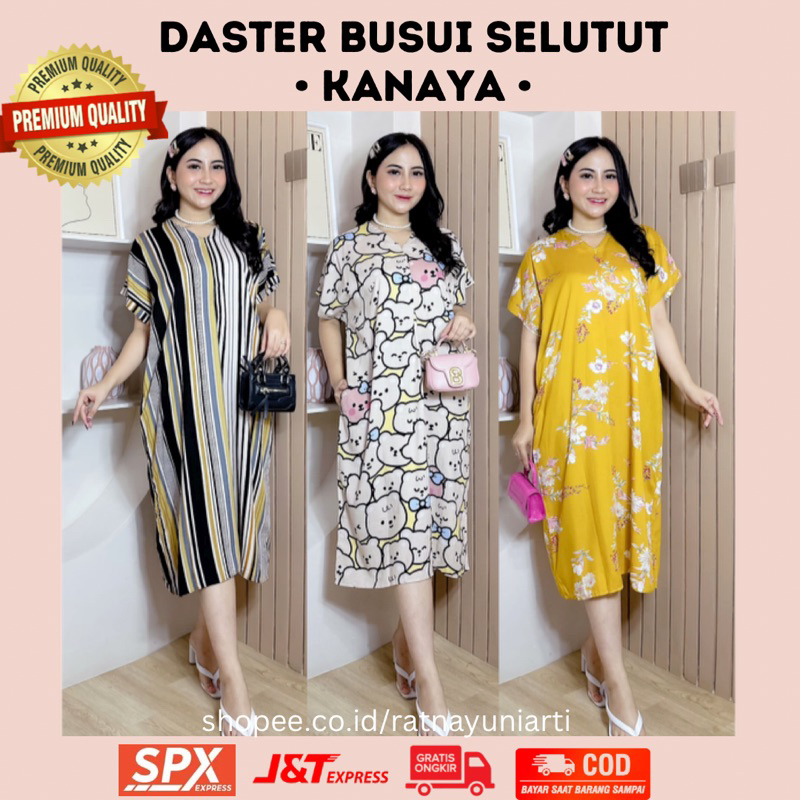 DASTER BUSUI SELUTUT KANAYA - Daster selutut  Kanaya - Daster Busui Kanaya - Daster Selutut Busui Ra