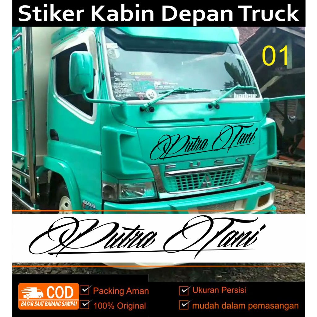 cutting sticker mobil truck kabin depan sticker kabin depan truck canter